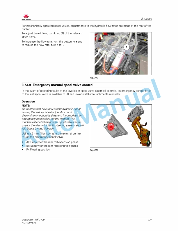 Massey Ferguson MF7700 Efficient And Exclusive Version Operators Manual ACT000757B-5