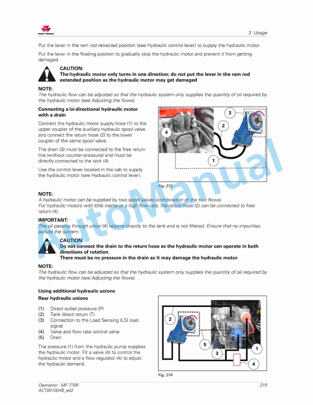 Massey Ferguson MF7700 Efficient And Exclusive Version Operators Manual ACT001004B-4