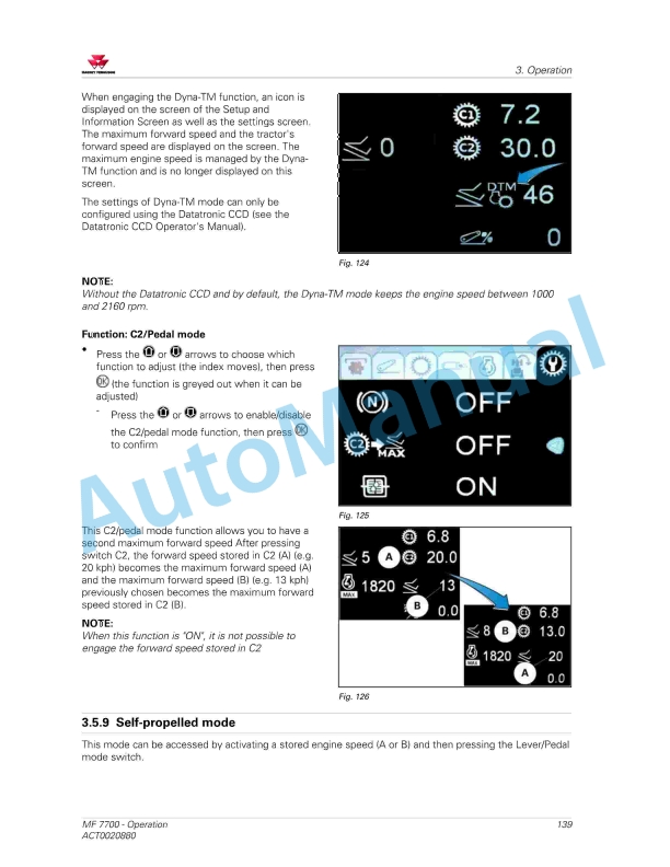Massey Ferguson MF7700 Efficient And Exclusive Version Operators Manual ACT0020880-2