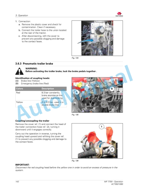 Massey Ferguson MF7700 Efficient And Exclusive Version Operators Manual ACT0021060-2