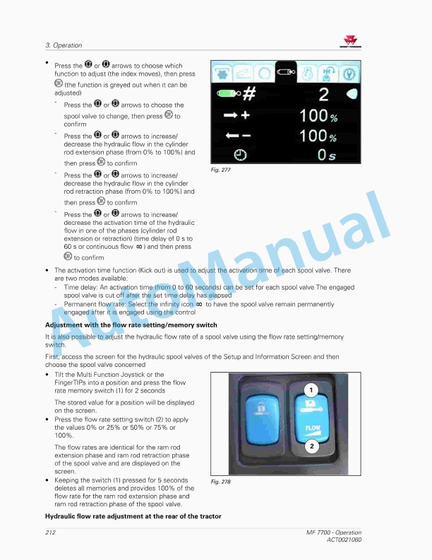 Massey Ferguson MF7700 Efficient And Exclusive Version Operators Manual ACT0021060-4