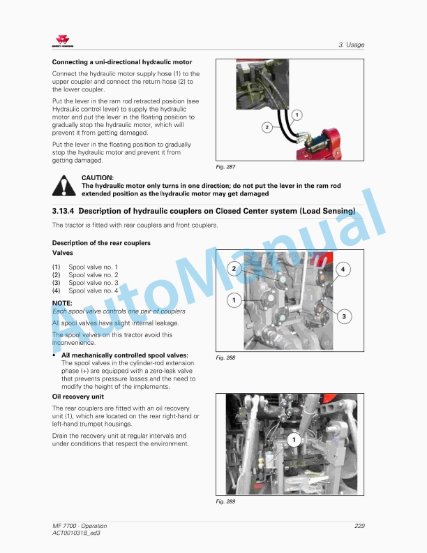 Massey Ferguson MF7700 Essential Versions Operators Manual ACT001031B-5