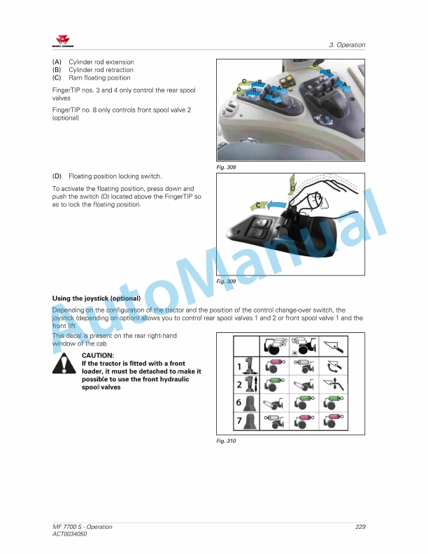 Massey Ferguson MF7700 S Efficient And Exclusive Version Operators Manual ACT0034050-4