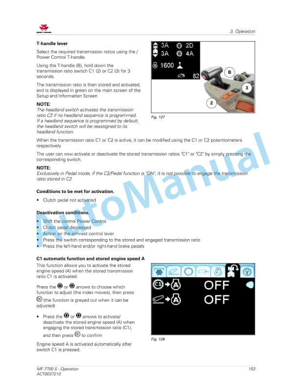 Massey Ferguson MF7700 S Efficient And Exclusive Version Operators Manual ACT0037210-2