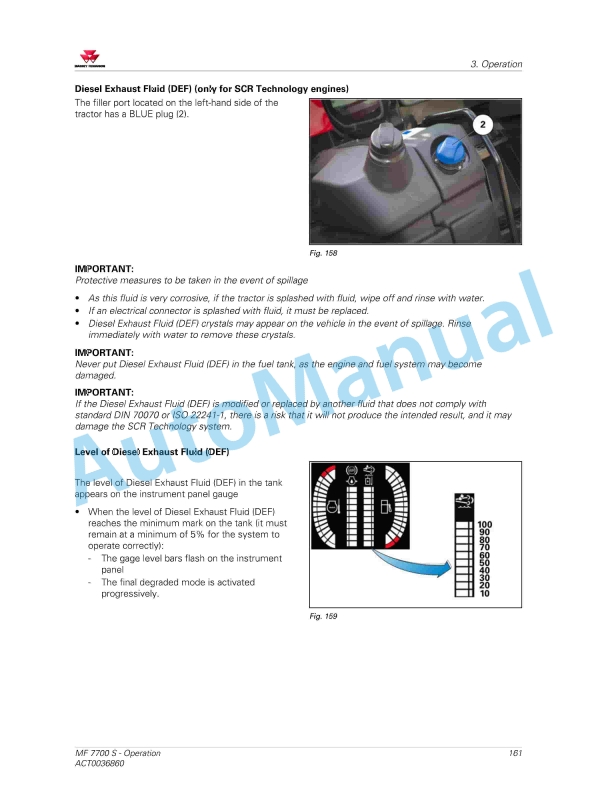Massey Ferguson MF7700 S Essential Versions Operators Manual ACT0036860-2