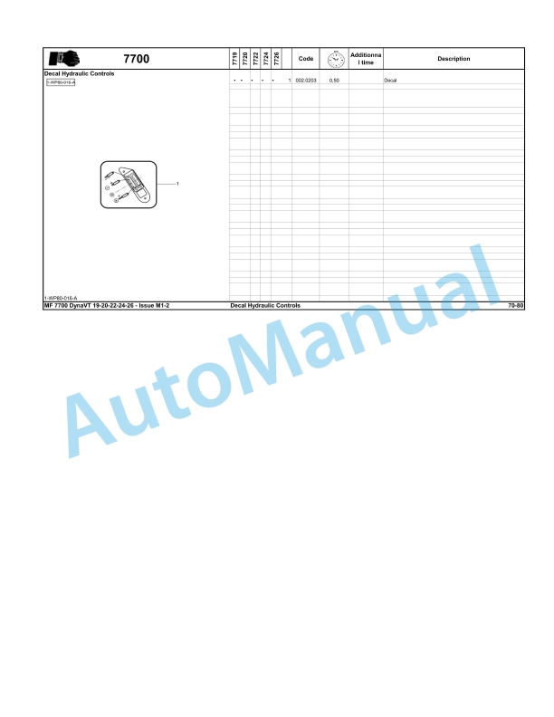 Massey Ferguson MF7700 Series Tractor Repair Time Schedule-3