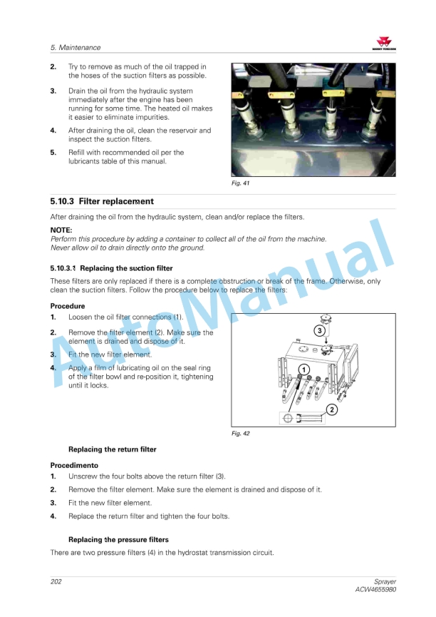 Massey Ferguson MF8125 Sprayer Operators Manual ACW4655980-5