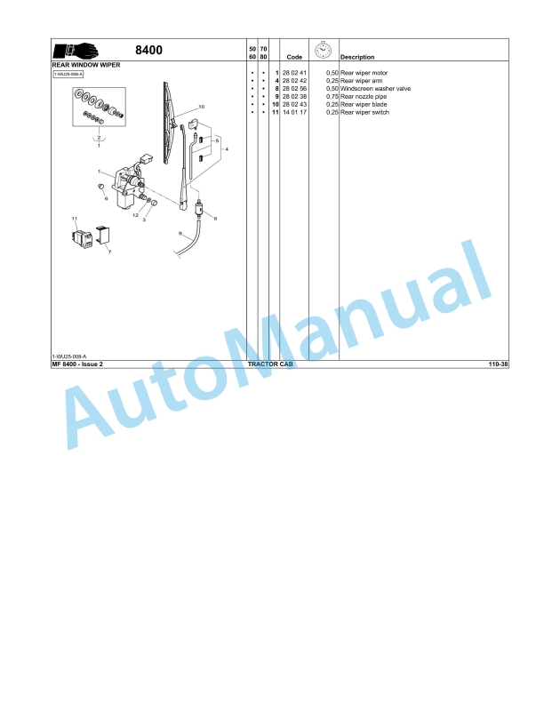 Massey Ferguson MF8400 Series Tractors Repair Time Schedule 3378867M2-5