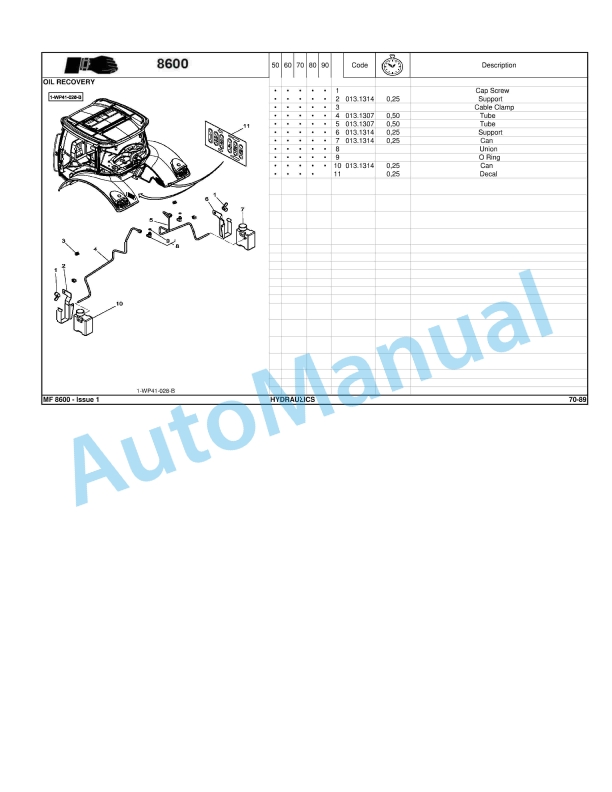 Massey Ferguson MF8600 Repair Time Schedule 4346471M2-3
