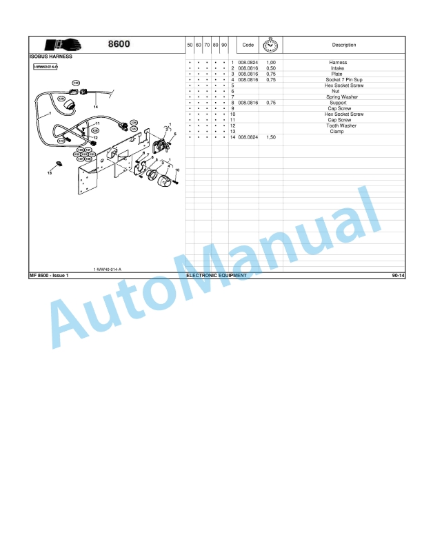Massey Ferguson MF8600 Repair Time Schedule 4346471M2-4