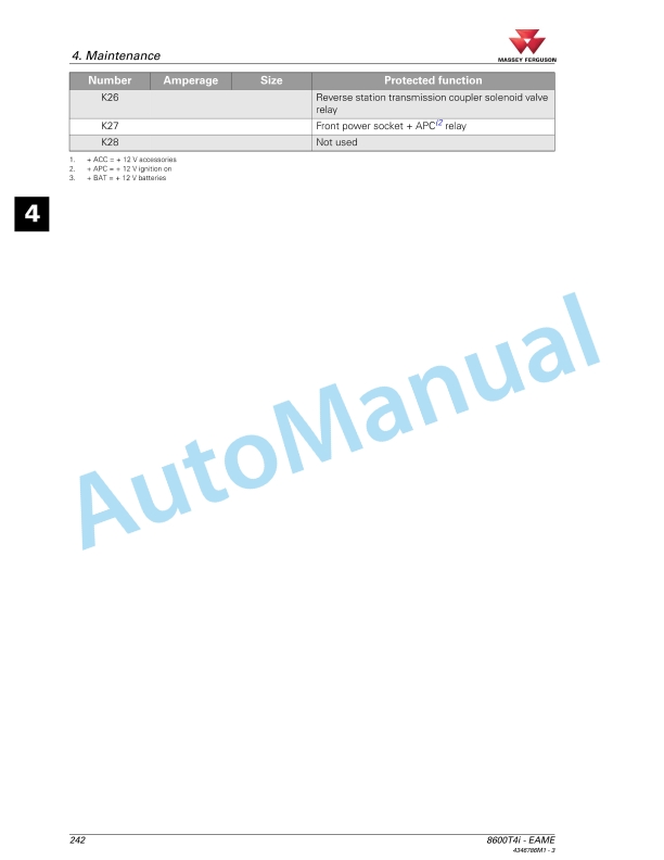 Massey Ferguson MF8600 T4i Series Tractors Operators Manual 4346786M1-5