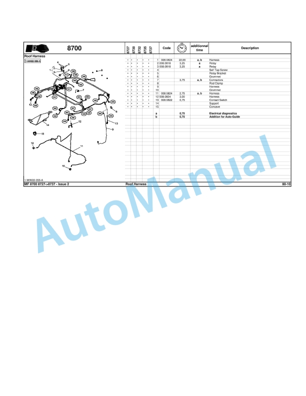 Massey Ferguson MF8700 Repair Time Schedule ACT000611-3