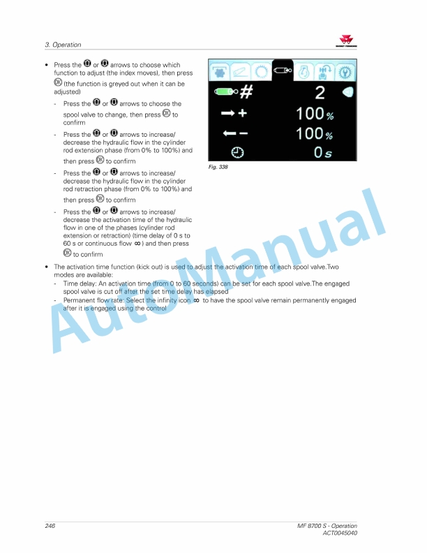 Massey Ferguson MF8700 S Efficient And Exclusive Version Operators Manual ACT0045040-4