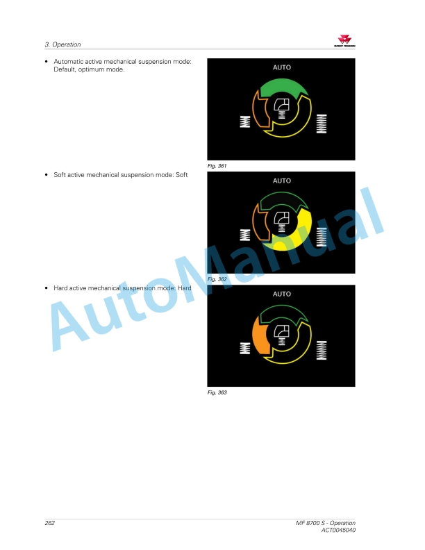Massey Ferguson MF8700 S Efficient And Exclusive Version Operators Manual ACT0045040-5