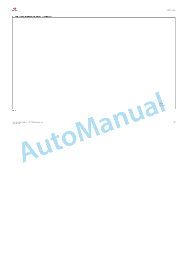 Massey Ferguson MF8700 Series Tractors Workshop Service Manual ACT0031240-3