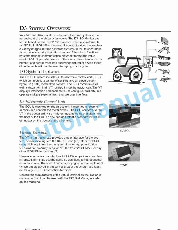 Massey Ferguson MF9000 280 And 335 Bushel Air System Operator Manual 9971261MEA-3