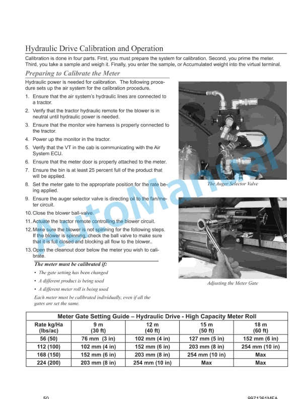 Massey Ferguson MF9000 280 And 335 Bushel Air System Operator Manual 9971261MEA-4