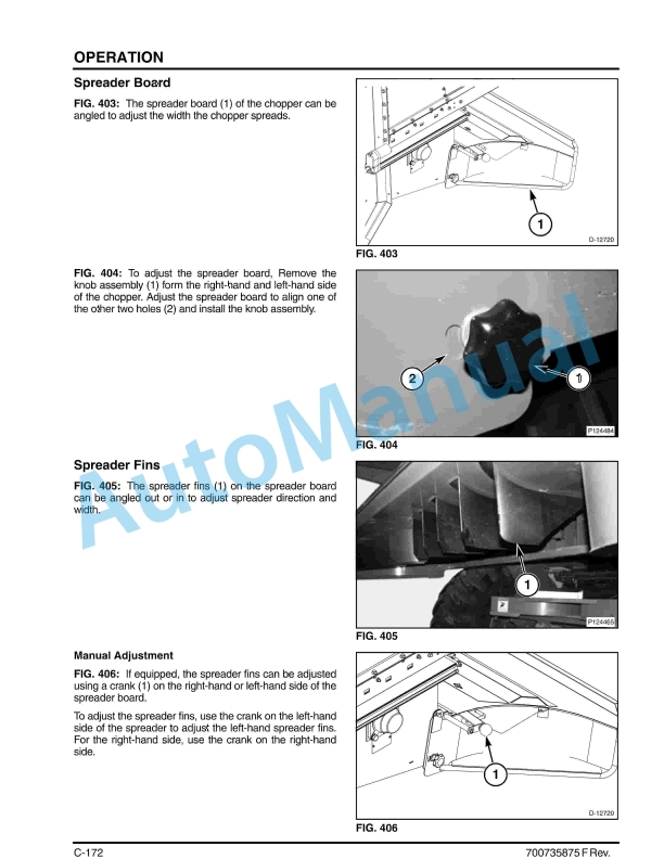 Massey Ferguson MF9005 Series Combine Operator Manual 700735875-2