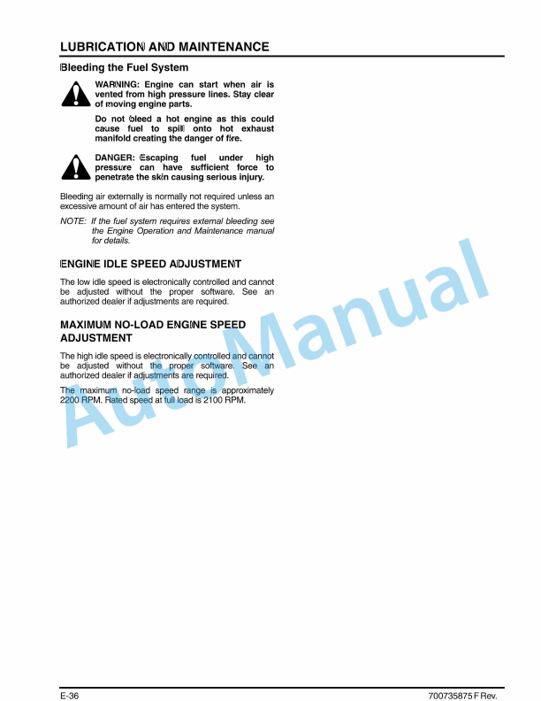 Massey Ferguson MF9005 Series Combine Operator Manual 700735875-4
