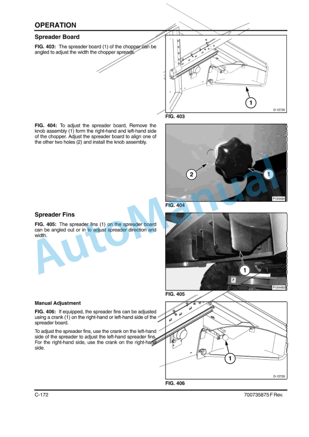 Massey Ferguson MF9005 Series Combine Operator Manual 700735875F-2