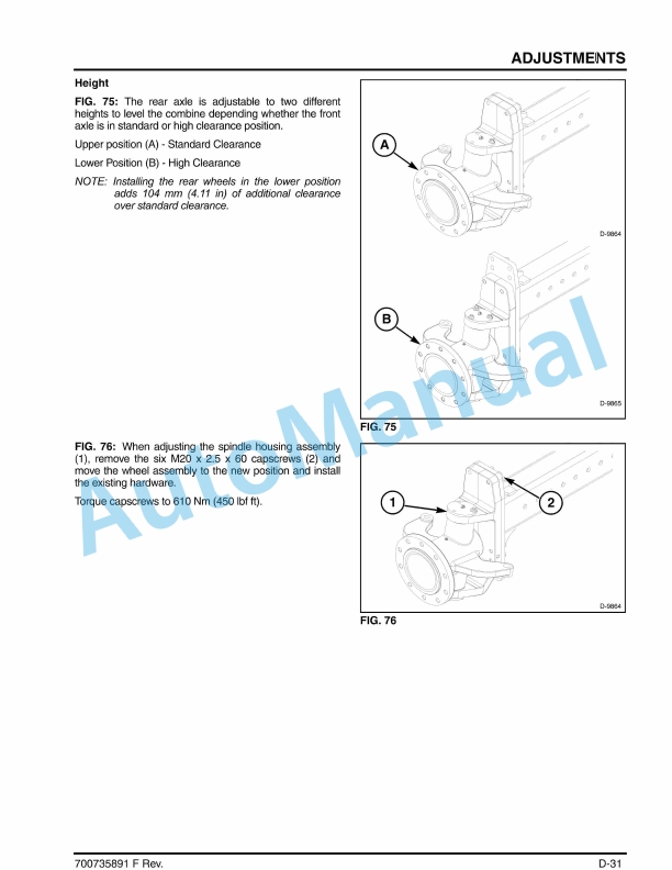 Massey Ferguson MF9005 Series Combine Operator Manual 700735891-3