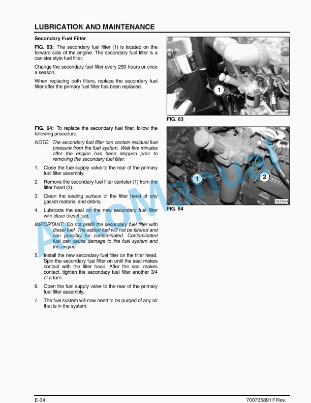 Massey Ferguson MF9005 Series Combine Operator Manual 700735891-4