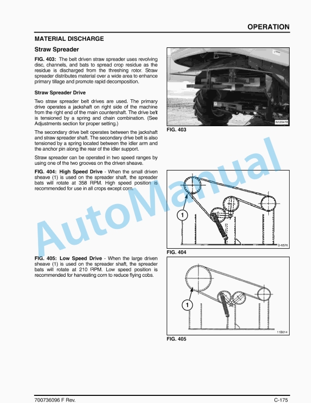 Massey Ferguson MF9005 Series Combine Operator Manual 700736096-2