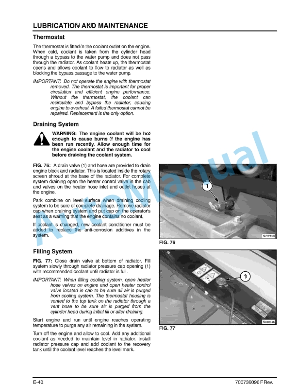 Massey Ferguson MF9005 Series Combine Operator Manual 700736096-4