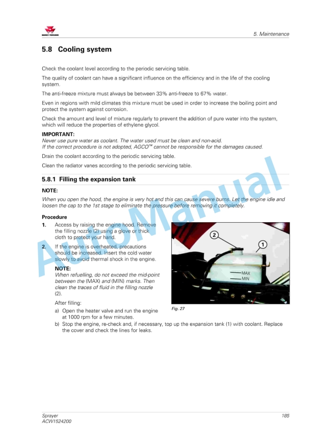 Massey Ferguson MF9130 Plus Sprayer Operators Manual ACW1524200-4