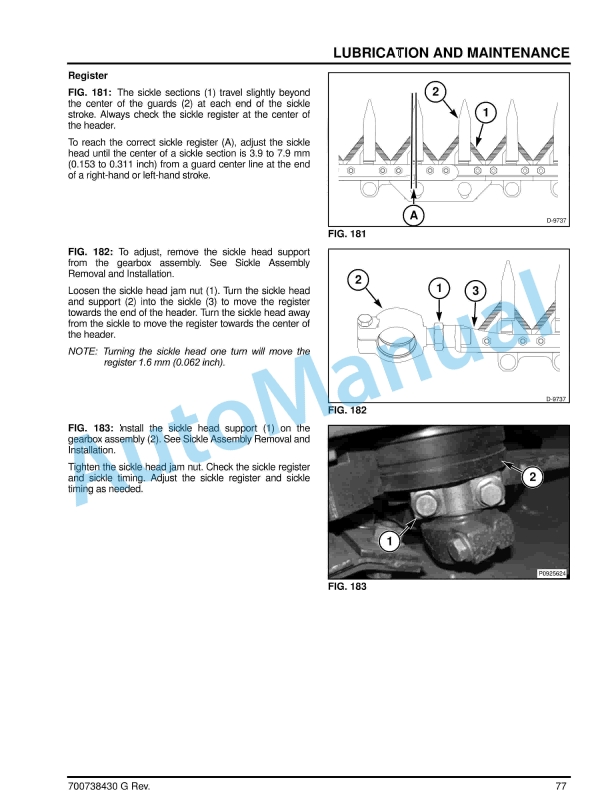 Massey Ferguson MF9200 Series Draper Header Operators Manual 700738430-3