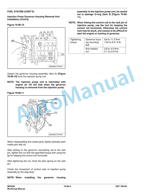 Massey Ferguson MF9205 Workshop Manual 1857768M1-5