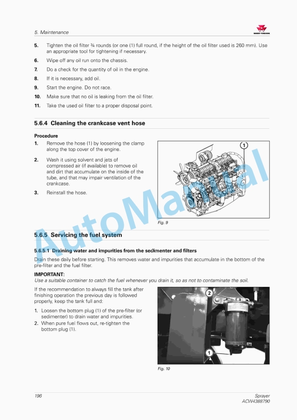 Massey Ferguson MF9300 Tractors Operators Manual ACW4388790-4