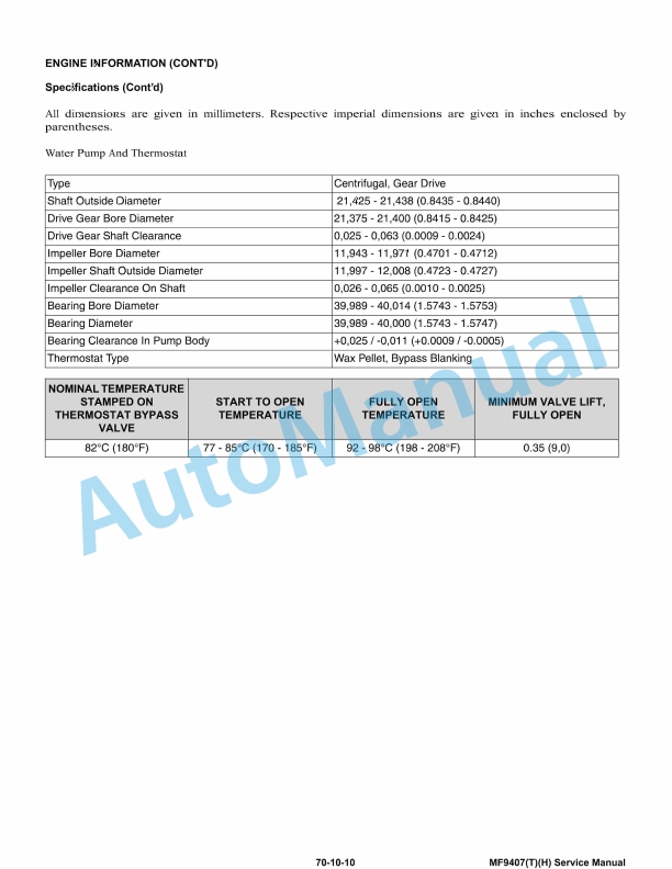 Massey Ferguson MF9306(T)(H), MF9407T, MF9407H Service Manual 1857780M1-4