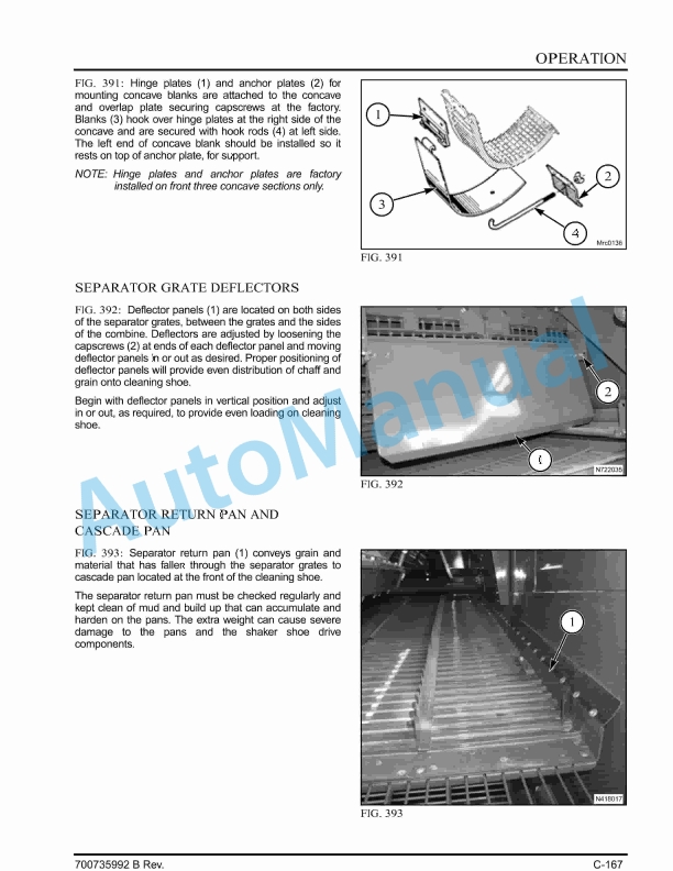 Massey Ferguson MF9500 Series Combine Operator Manual 700735992-2