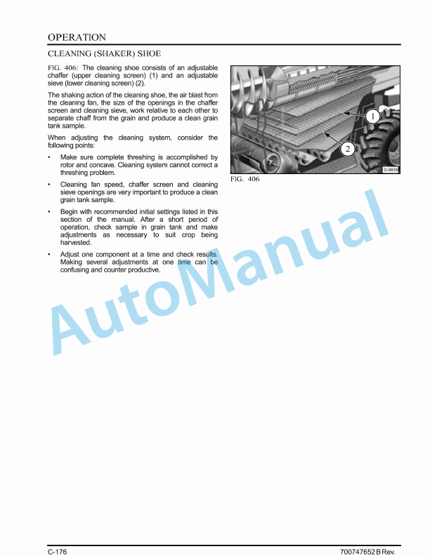 Massey Ferguson MF9500 Series Combine Operators Manual 700747652-2