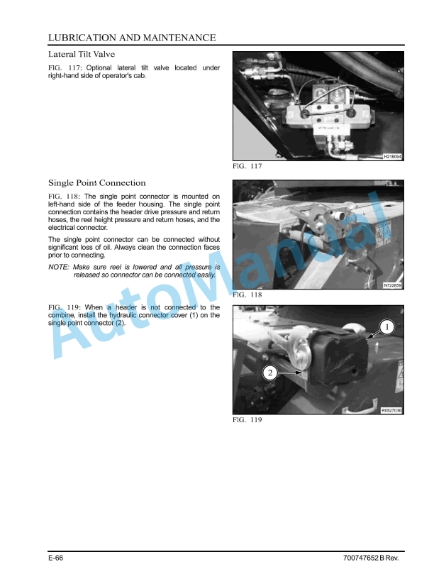 Massey Ferguson MF9500 Series Combine Operators Manual 700747652-5