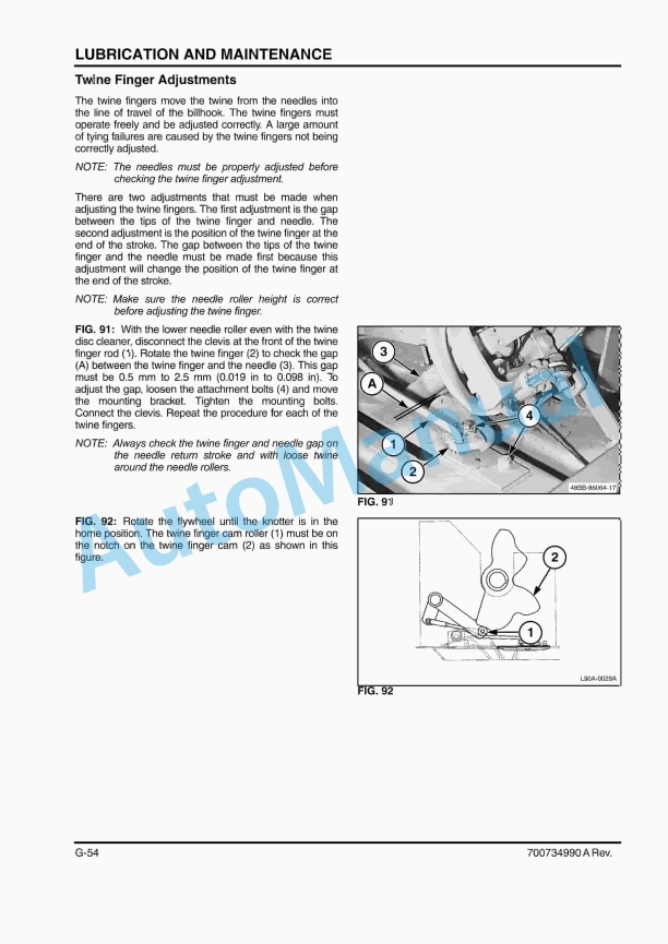 Massey Ferguson MFBaler Large Square Baler Operator Manual 700734990-3