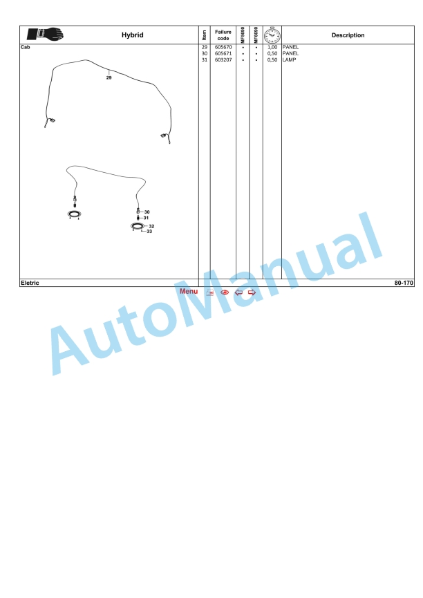Massey Ferguson MFHybrid Combine Repair Time Schedule ACW0389060-2