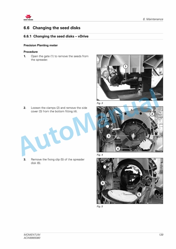 Massey Ferguson Momentum Planter Operators Manual ACW8965080-4