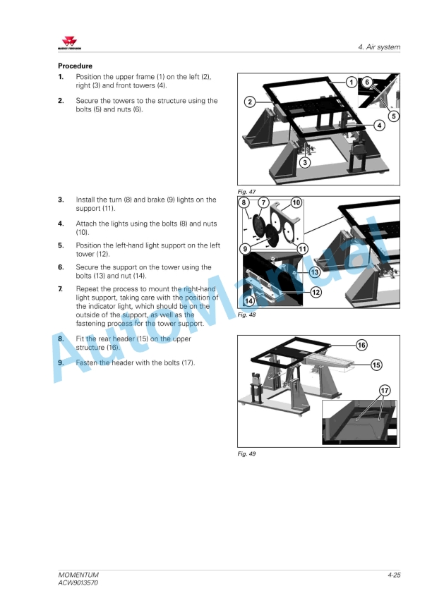 Massey Ferguson Momentum Planter Workshop Service Manual ACW9013570-2