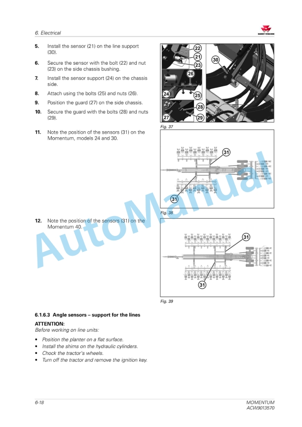 Massey Ferguson Momentum Planter Workshop Service Manual ACW9013570-3