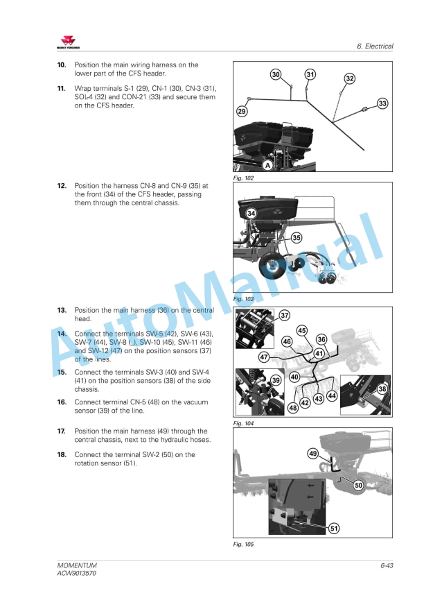 Massey Ferguson Momentum Planter Workshop Service Manual ACW9013570-4
