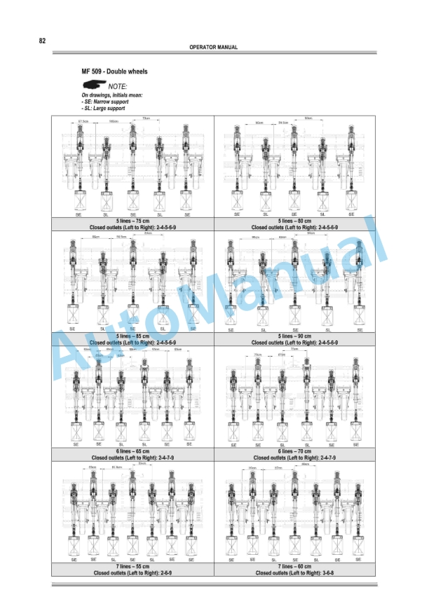 Massey Ferguson Pneumatic MF 500 Series Versions H-HF-V Planter Spreader Operator Manual 7044905M1-5