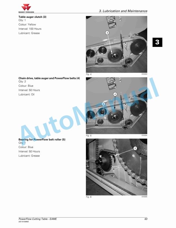 Massey Ferguson PowerFlow Table Operators Manual D3115100M3-5