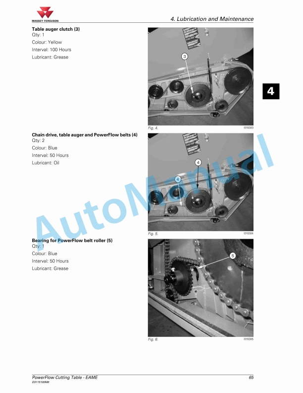 Massey Ferguson PowerFlow Table Operators Manual D3115100M6-5