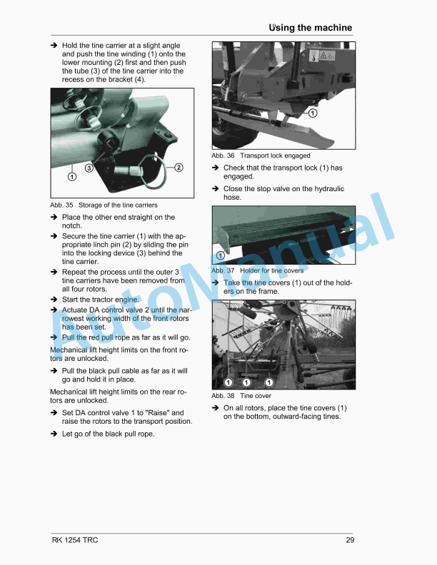 Massey Ferguson RK 1254 Rotary Rake TRC Operators Manual-2