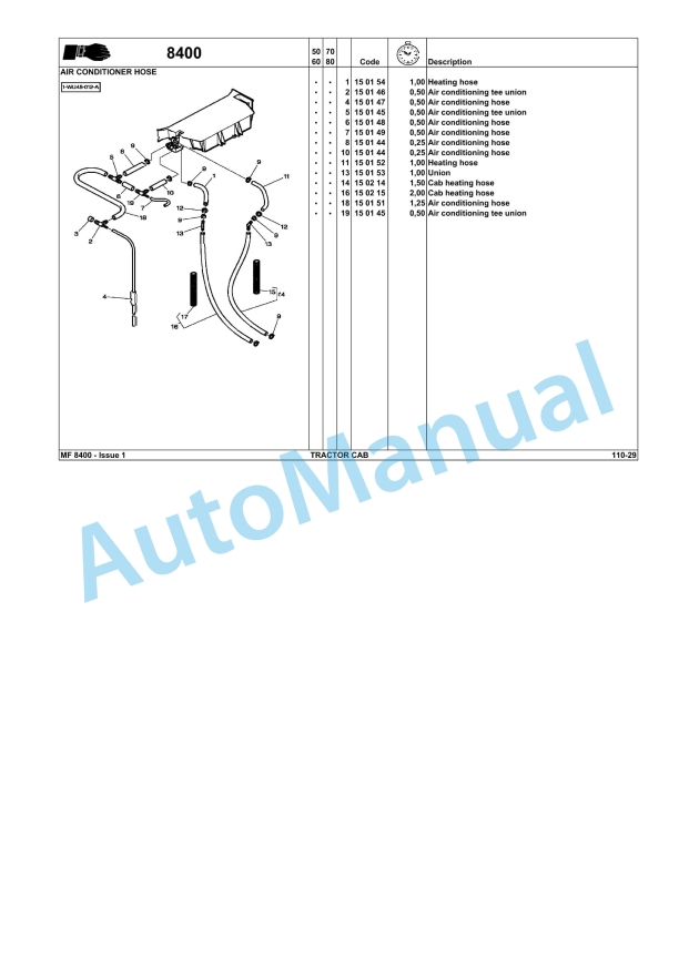 Massey Ferguson RTS 8400 Repair Time Schedule 3378867M1-4