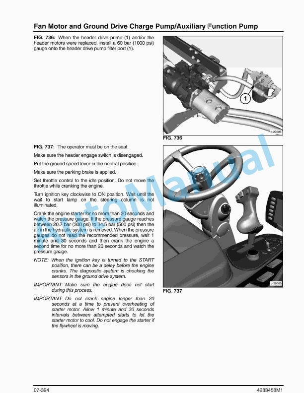 Massey Ferguson WR9725 Windrower Tractor Service Manual 4283458M1-3