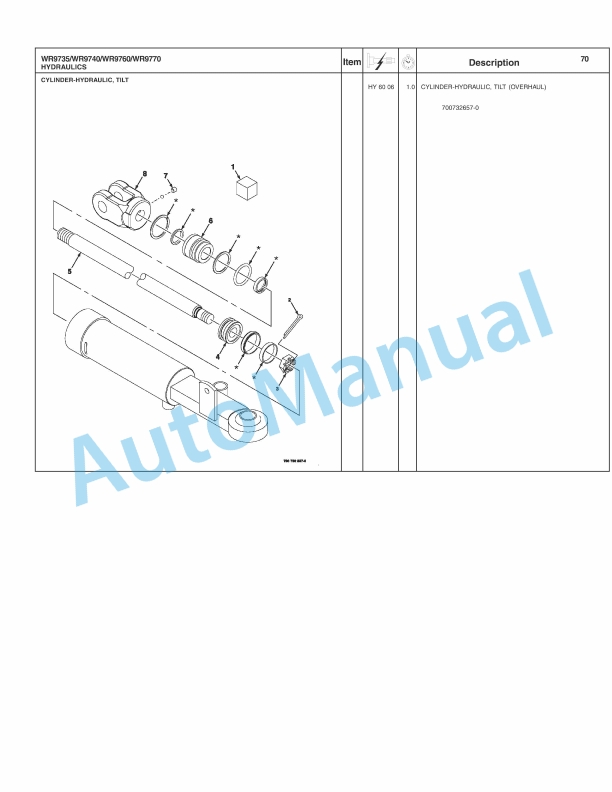 Massey Ferguson WR9735, WR9740, WR9760, WR9770 Windrower Tractor Repair Time Schedule 4283451M2-3