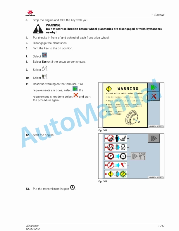 Massey Ferguson WR9950, WR9960, WR9970, WR9980 Windrower Workshop Service Manual 4283616M2-2